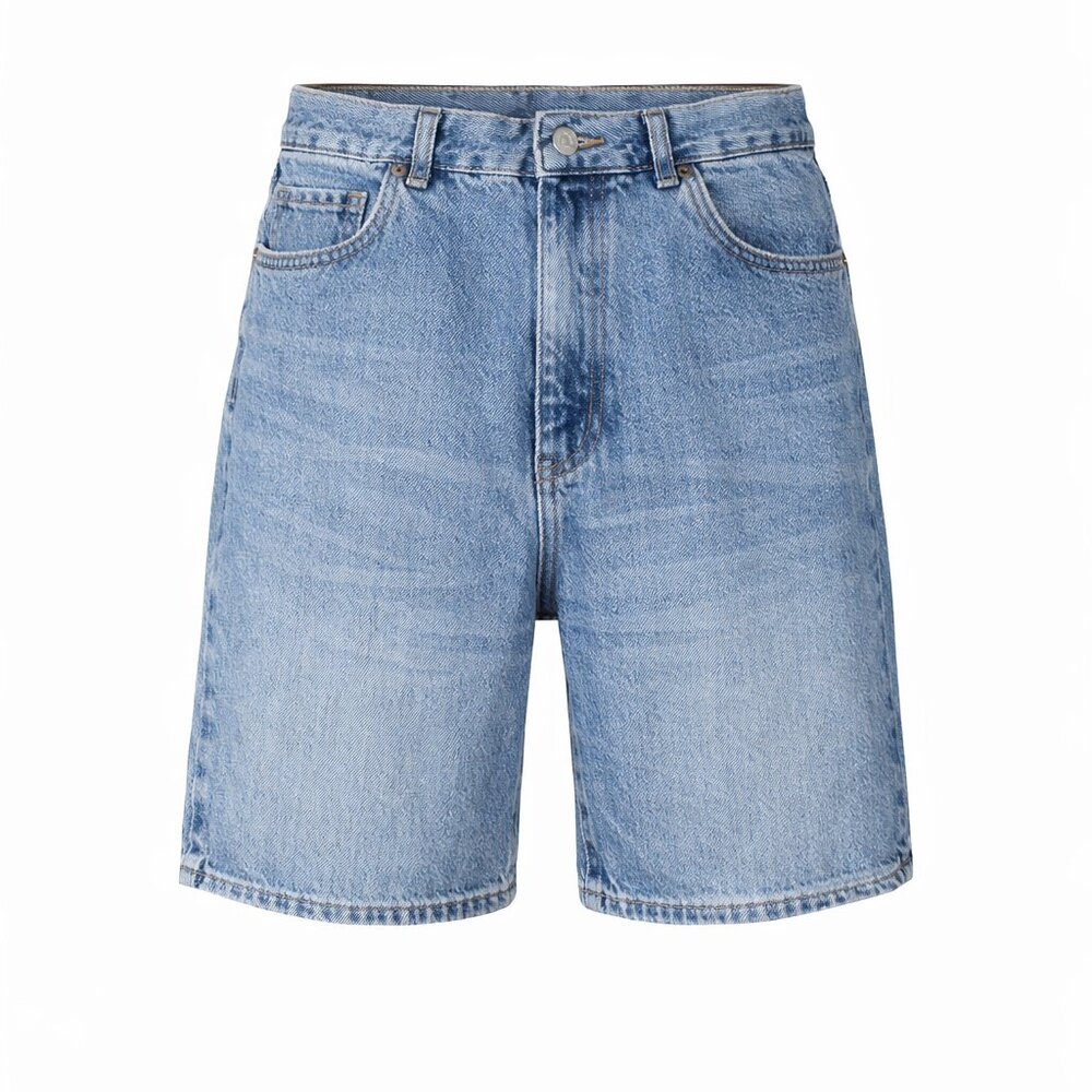 Vintage 90s Lee Denim Shorts Women's 30 Blue Medium Wash High Waist 100% Cotton‎